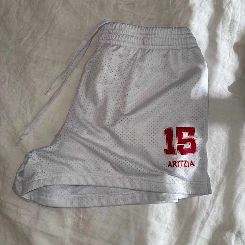 Aritzia White Mesh Shorts